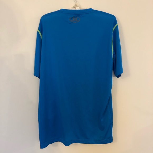 Under Armour Blue Fitted Heat Gear Short Sleeve Tshirt - Picture 2 of 4
